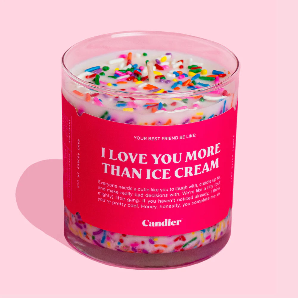 Love You More Than Ice Cream Candle