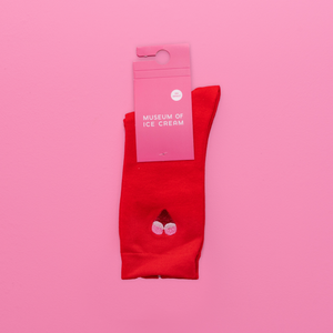 RED DOUBLE SCOOP  ADULT SOCKS